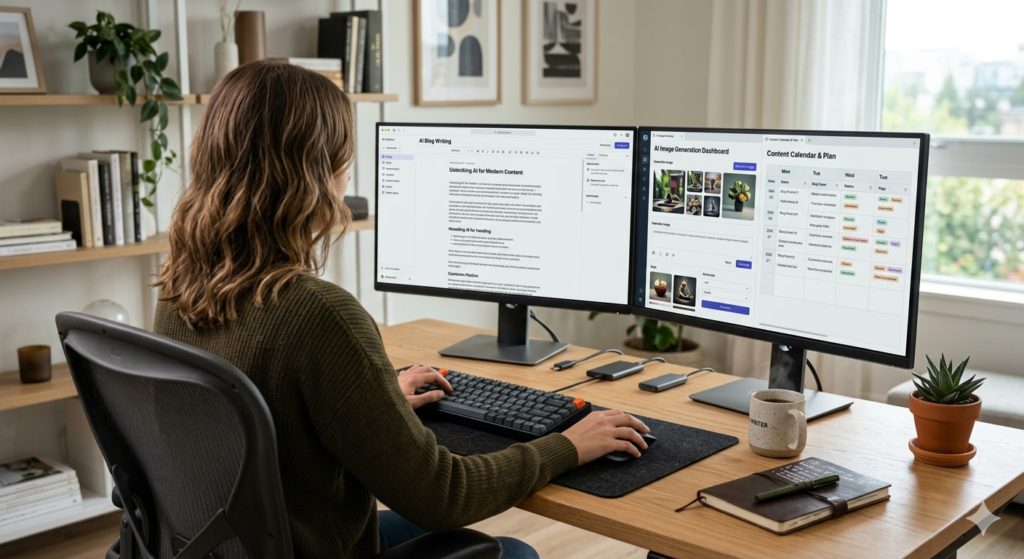 how to start a blog using AI tools in 2026 workspace setup