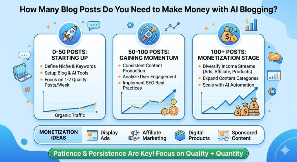 How Many Blog Posts Do You Need to Make Money with AI Blogging?