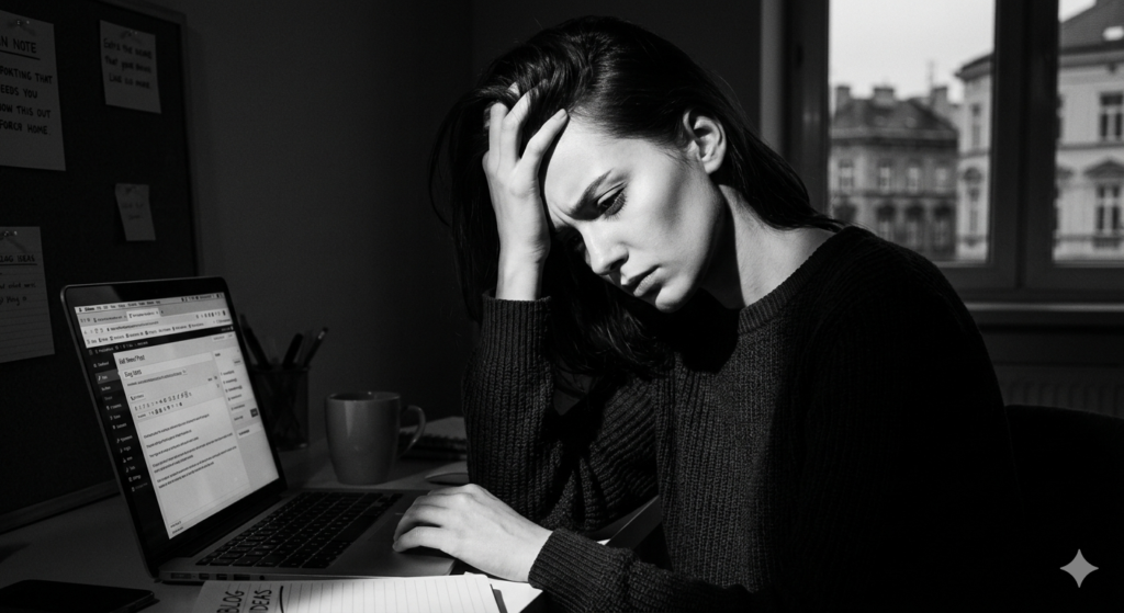 person who made a mistake during writing a blog